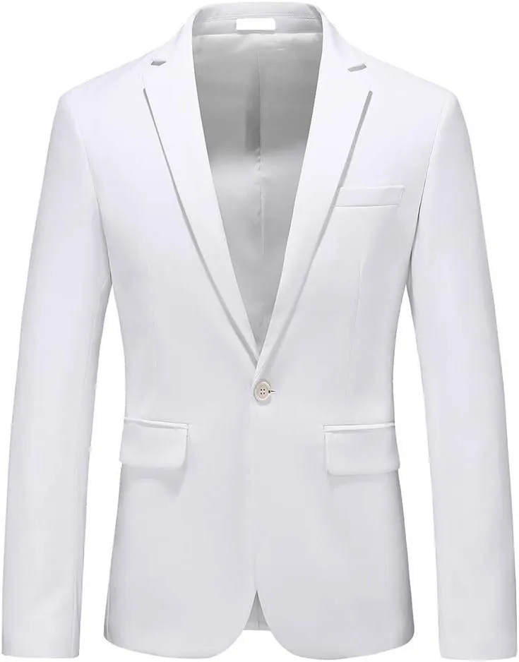 UNINUKOO Mens Suit Jacket Slim Fit Sport Coat 1 Button Notched Lapel Casual Fashion Dress Blazer for Men