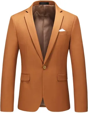 UNINUKOO Mens Suit Jacket Slim Fit Sport Coat 1 Button Notched Lapel Casual Fashion Dress Blazer for Men