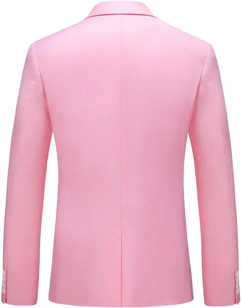 UNINUKOO Mens Suit Jacket Slim Fit Sport Coat 1 Button Notched Lapel Casual Fashion Dress Blazer for Men