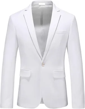 UNINUKOO Mens Suit Jacket Slim Fit Sport Coat 1 Button Notched Lapel Casual Fashion Dress Blazer for Men