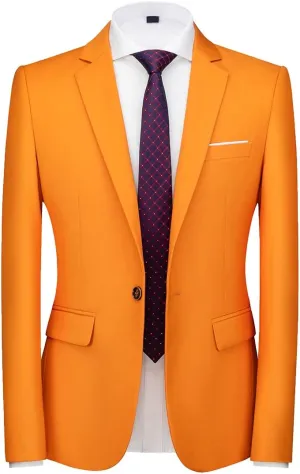 UNINUKOO Mens Suit Jacket Slim Fit Sport Coat 1 Button Notched Lapel Casual Fashion Dress Blazer for Men
