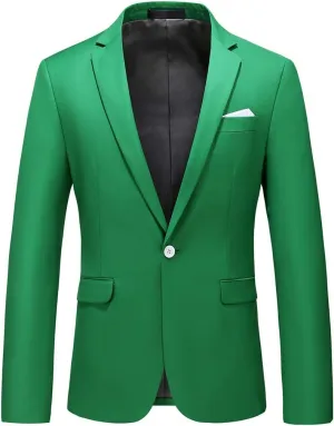 UNINUKOO Mens Suit Jacket Slim Fit Sport Coat 1 Button Notched Lapel Casual Fashion Dress Blazer for Men