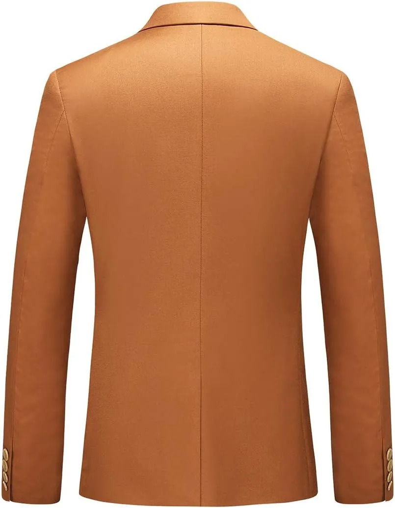 UNINUKOO Mens Suit Jacket Slim Fit Sport Coat 1 Button Notched Lapel Casual Fashion Dress Blazer for Men