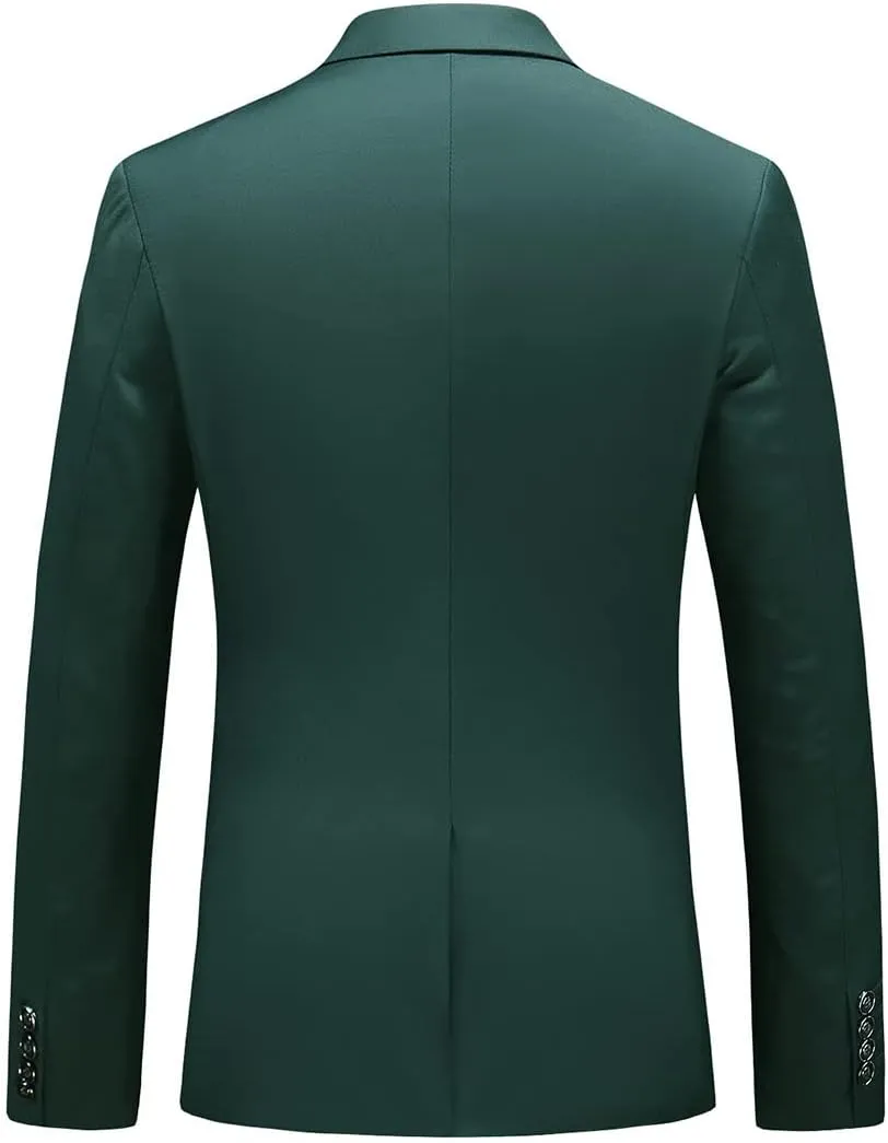 UNINUKOO Mens Suit Jacket Slim Fit Sport Coat 1 Button Notched Lapel Casual Fashion Dress Blazer for Men