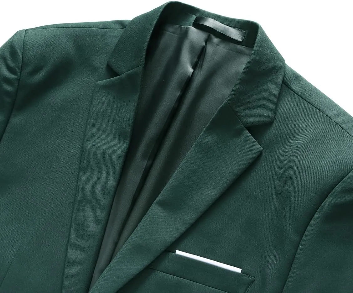 UNINUKOO Mens Suit Jacket Slim Fit Sport Coat 1 Button Notched Lapel Casual Fashion Dress Blazer for Men
