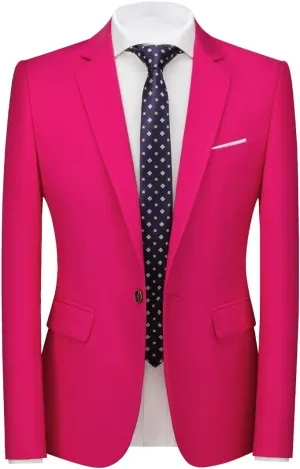 UNINUKOO Mens Suit Jacket Slim Fit Sport Coat 1 Button Notched Lapel Casual Fashion Dress Blazer for Men