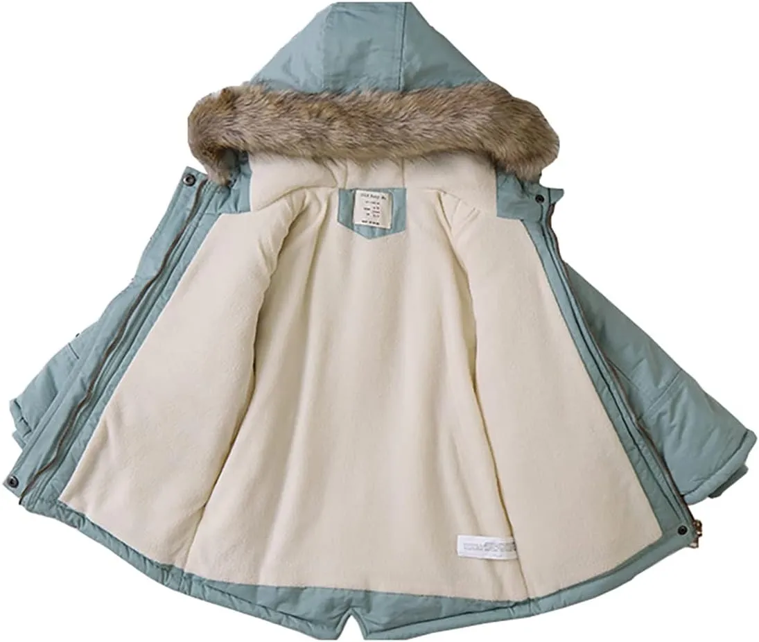 WEONEDREAM Boys Girls Winter Outwear Coats, Kids Warm Outfits,Windproof Jacket for Toddler 1-8Y