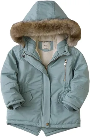 WEONEDREAM Boys Girls Winter Outwear Coats, Kids Warm Outfits,Windproof Jacket for Toddler 1-8Y