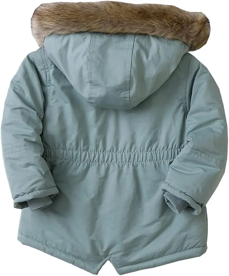 WEONEDREAM Boys Girls Winter Outwear Coats, Kids Warm Outfits,Windproof Jacket for Toddler 1-8Y