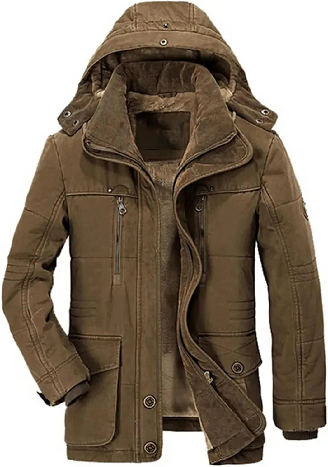 Winter Jacket Men Thicken Warm Cotton-Padded Jackets Mens Hooded Windbreaker Parkas Plus Size Coats