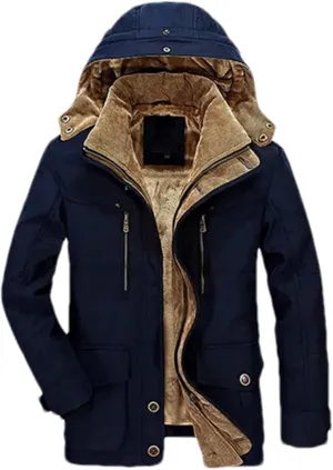 Winter Jacket Men Thicken Warm Cotton-Padded Jackets Mens Hooded Windbreaker Parkas Plus Size Coats