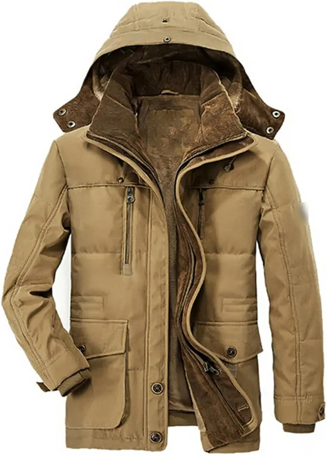Winter Jacket Men Thicken Warm Cotton-Padded Jackets Mens Hooded Windbreaker Parkas Plus Size Coats