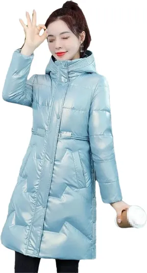 Winter Women Jacket Long Coat Hooded Parkas Cotton Padded Jacket Female Warm Waterproof Outwear Snow Coats