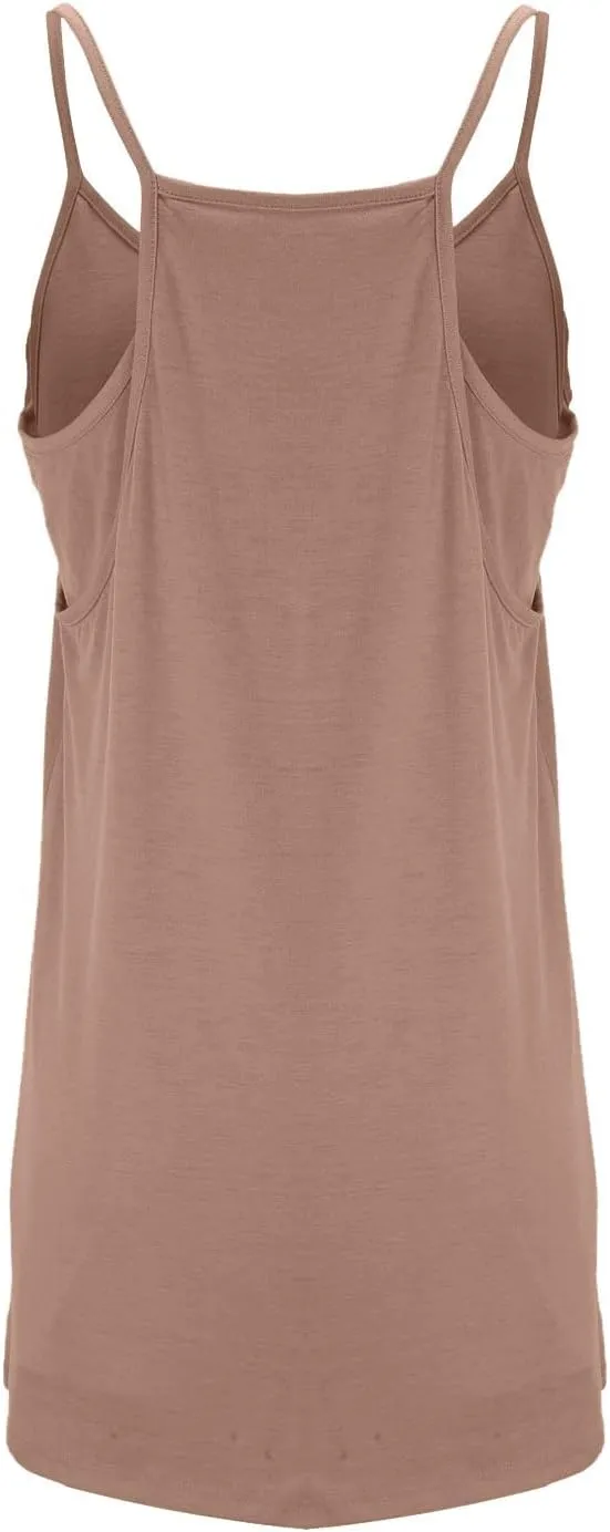 Women Athletic Sleeveless Mini Dress with Built-in Shorts V Neck Spaghetti Strap Sundress with Pockets Tennis Outfits