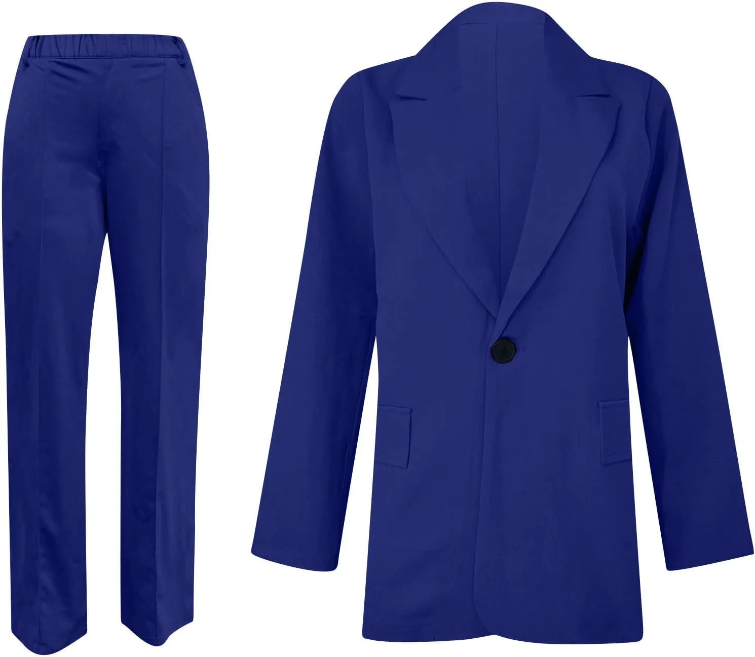 Women Business Casual Blazer Pant Suit Set for Work Spring Two Piece Outfits Blazer Jacket and Pants Plus Size, Large