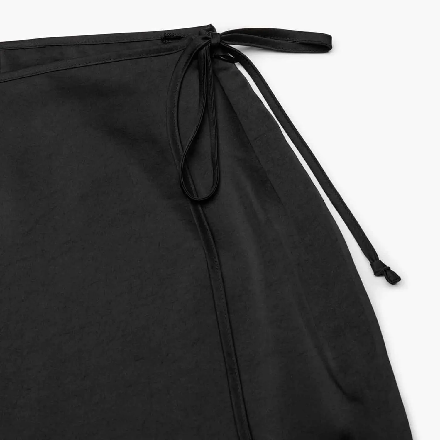 Women Drawstring High Waisted Maxi Skirt Solid Color Comfy Casual Skirt Side Split Hem Vacation Lounge Long Skirt