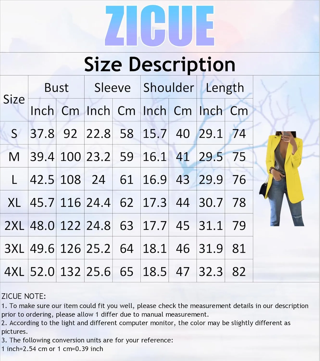 Women Lapel Collar Long Sleeve Blazer Formal Solid Color Long Suit Open Front Waist Jacket