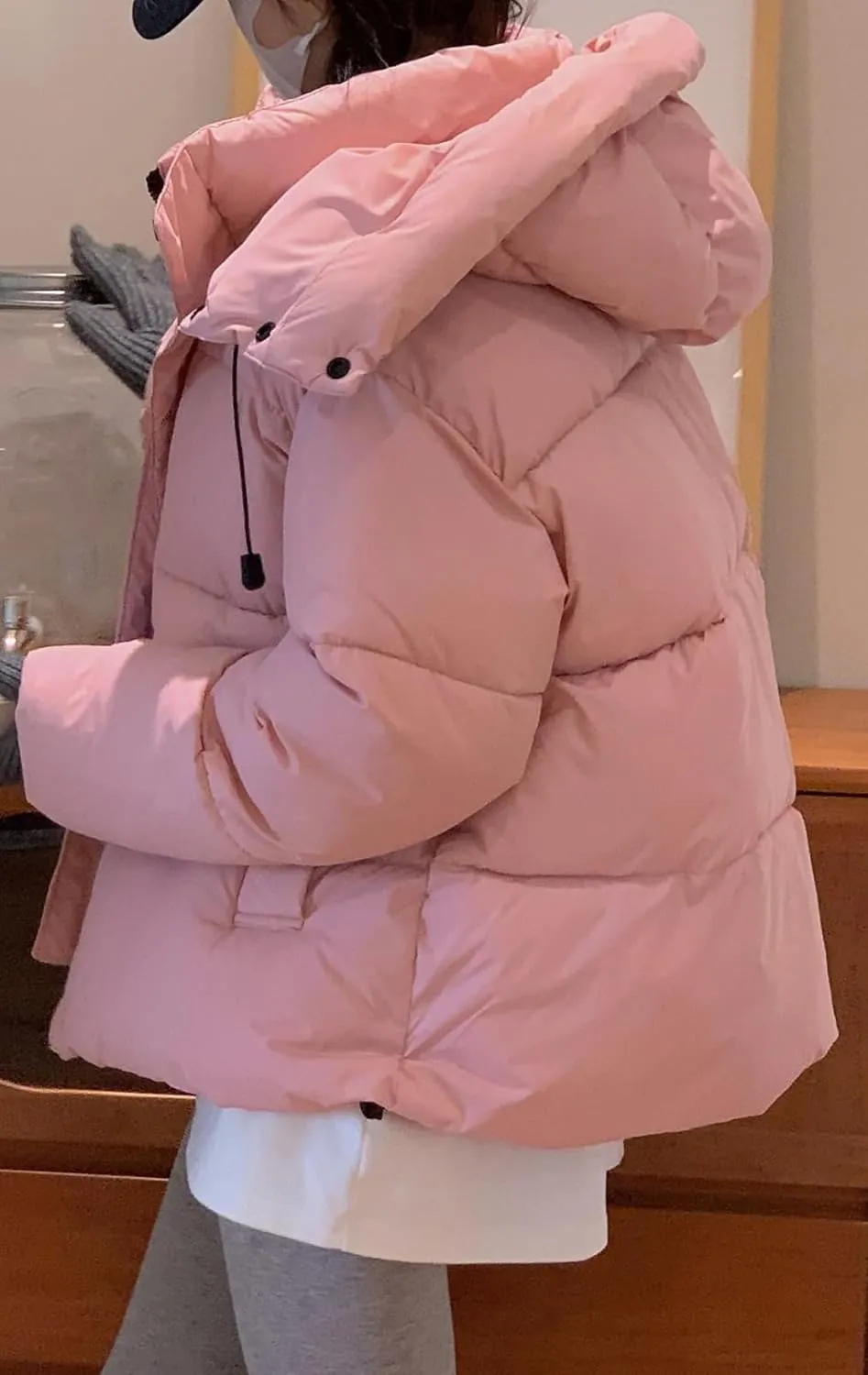 Women Overcoat Thick Down Cotton Padded Coat Female Plus Size Slim Hooded Short Parkas Woman Autumn Winter Puffer Jackets