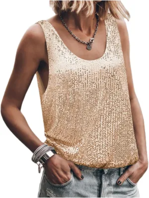 Women Sequin Sparkle Halter Crop Top Sexy Cowl Neck Backless Beaded Cami Tank Tops Y2K Glitter Party Rave Outfits