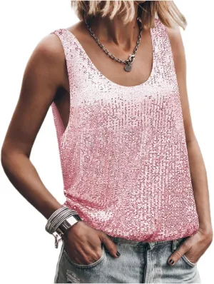 Women Sequin Sparkle Halter Crop Top Sexy Cowl Neck Backless Beaded Cami Tank Tops Y2K Glitter Party Rave Outfits