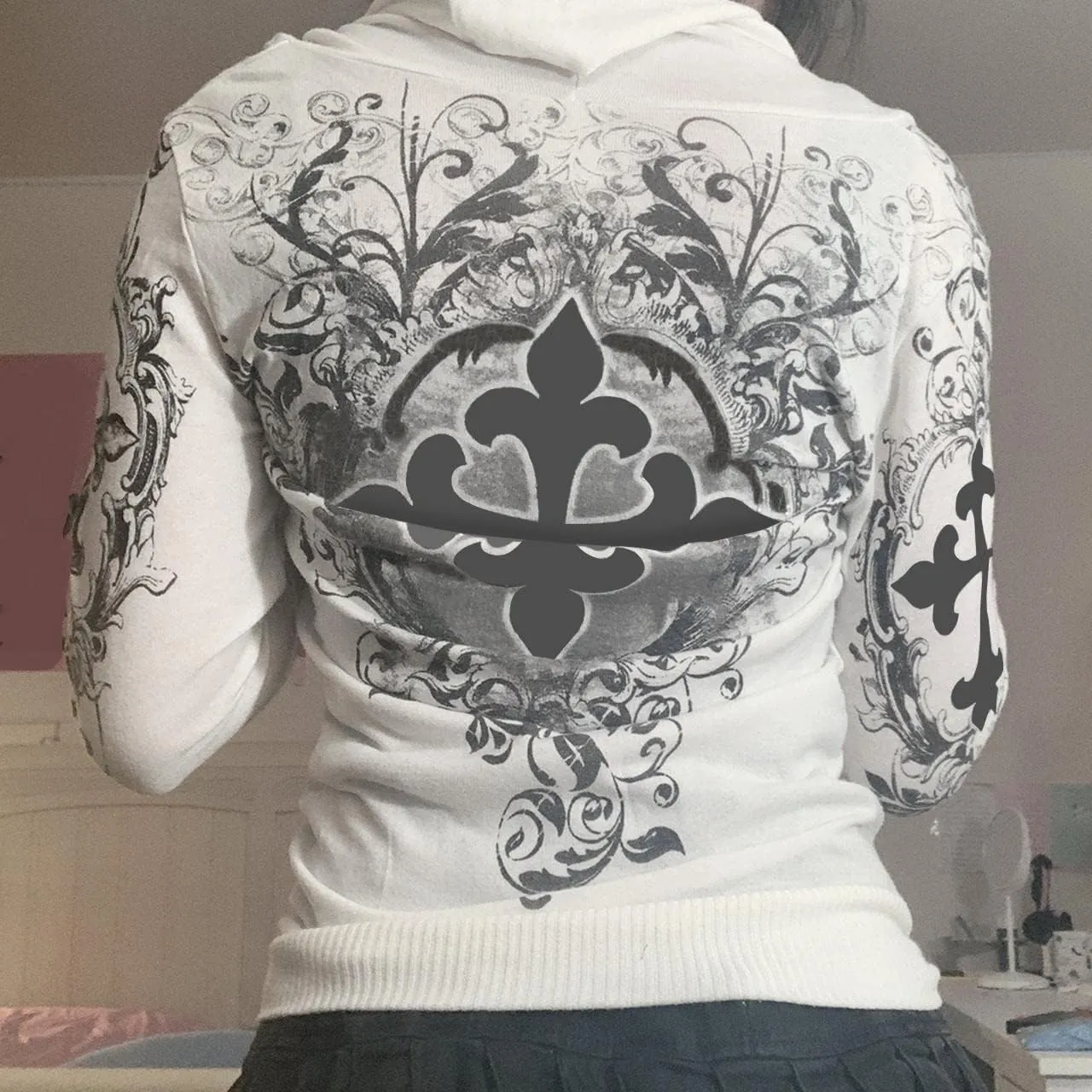 Women Y2K Zip Up Hoodies Graphic Printed Oversized Sweatshirts Vintage Long Sleeve Harajuku Jackets Streetwear
