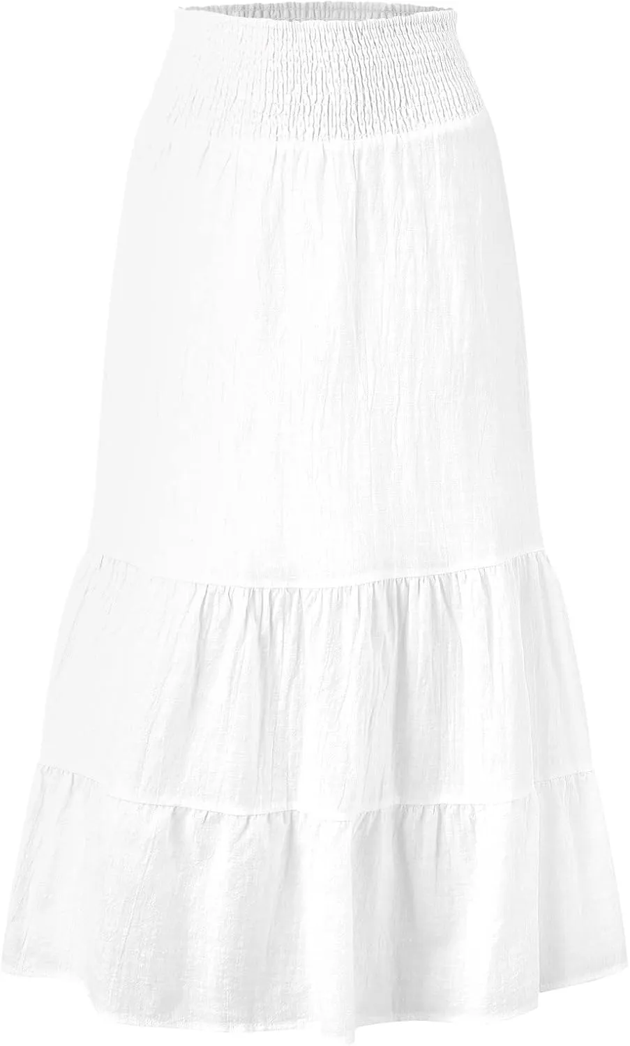 Womens Casual Fashion Stretch Skirt Womens Skirts Pleated A-Line Swing Skirt Vintage Irregular Midi Skirts