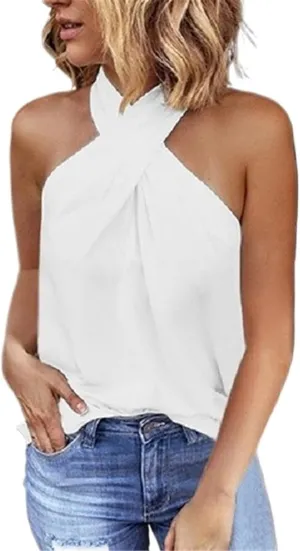 Women's Fashion Camisole Vest Pure Colour Sleeveless Tops Street Casual Slim Camisole
