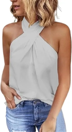 Women's Fashion Camisole Vest Pure Colour Sleeveless Tops Street Casual Slim Camisole