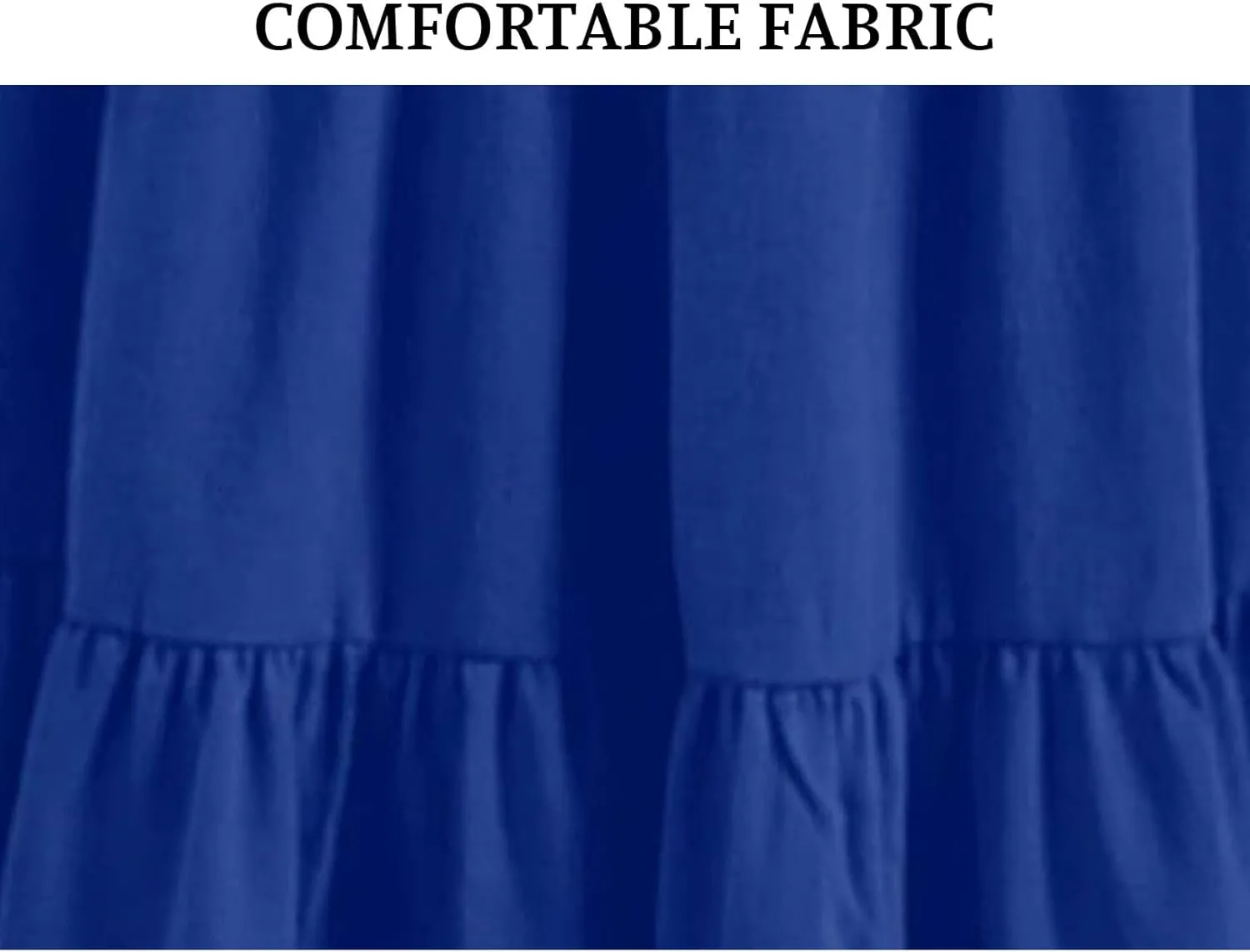 Womens High Elastic Waist Midi Skirt Summer Flowy Ruffle Pleated A line Skirts Lightweight Boho Tiered Skirt