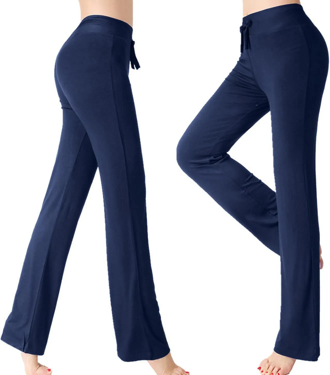 Women's Loose High Waist Wide Leg Yoga Pants Workout Leggings Casual Modal Long Trousers Gym Pants