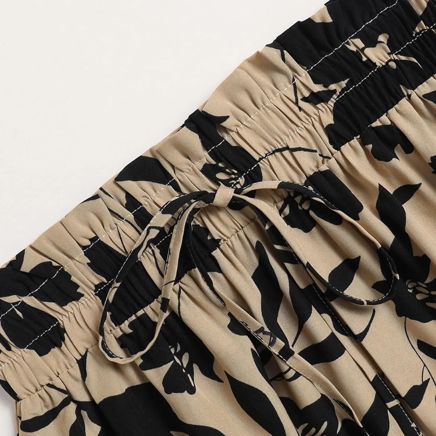 Womens Maxi Skirts Casual Drawstring High Slim Waist Flowy Summer Casual Elegant Beach Vacation Floral 2025