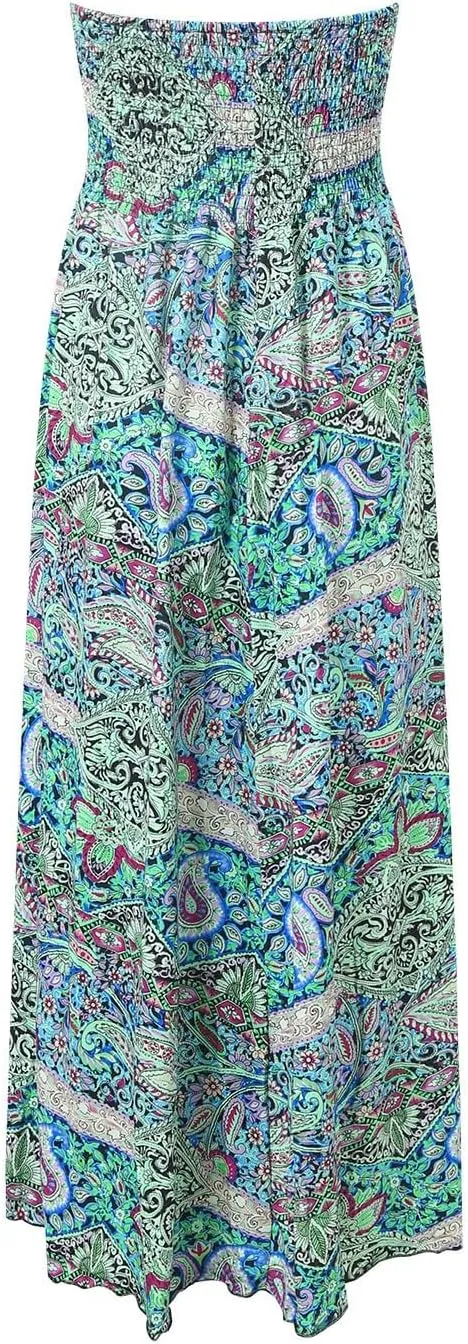 Womens Maxi Skirts Casual High Slim Waist Boho Flowy Summer Casual Elegant Beach Vacation 2025 Trendy Loose