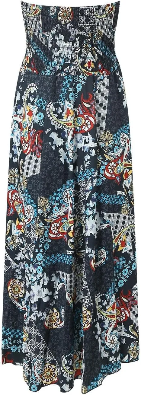 Womens Maxi Skirts Casual High Slim Waist Boho Flowy Summer Casual Elegant Beach Vacation 2025 Trendy Loose