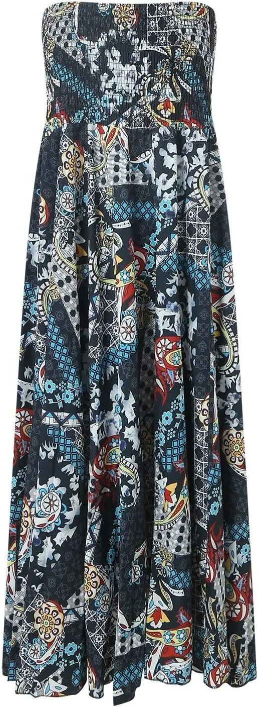 Womens Maxi Skirts Casual High Slim Waist Boho Flowy Summer Casual Elegant Beach Vacation 2025 Trendy Loose