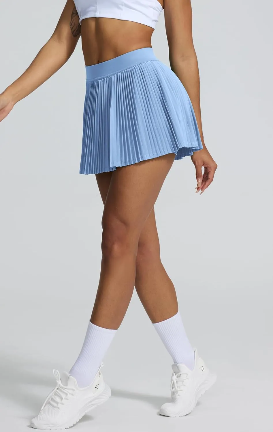 Women's Pleated Tennis Skirt with Pockets Shorts for Women High Waisted Lightweight Athletic Golf Skorts Skirts