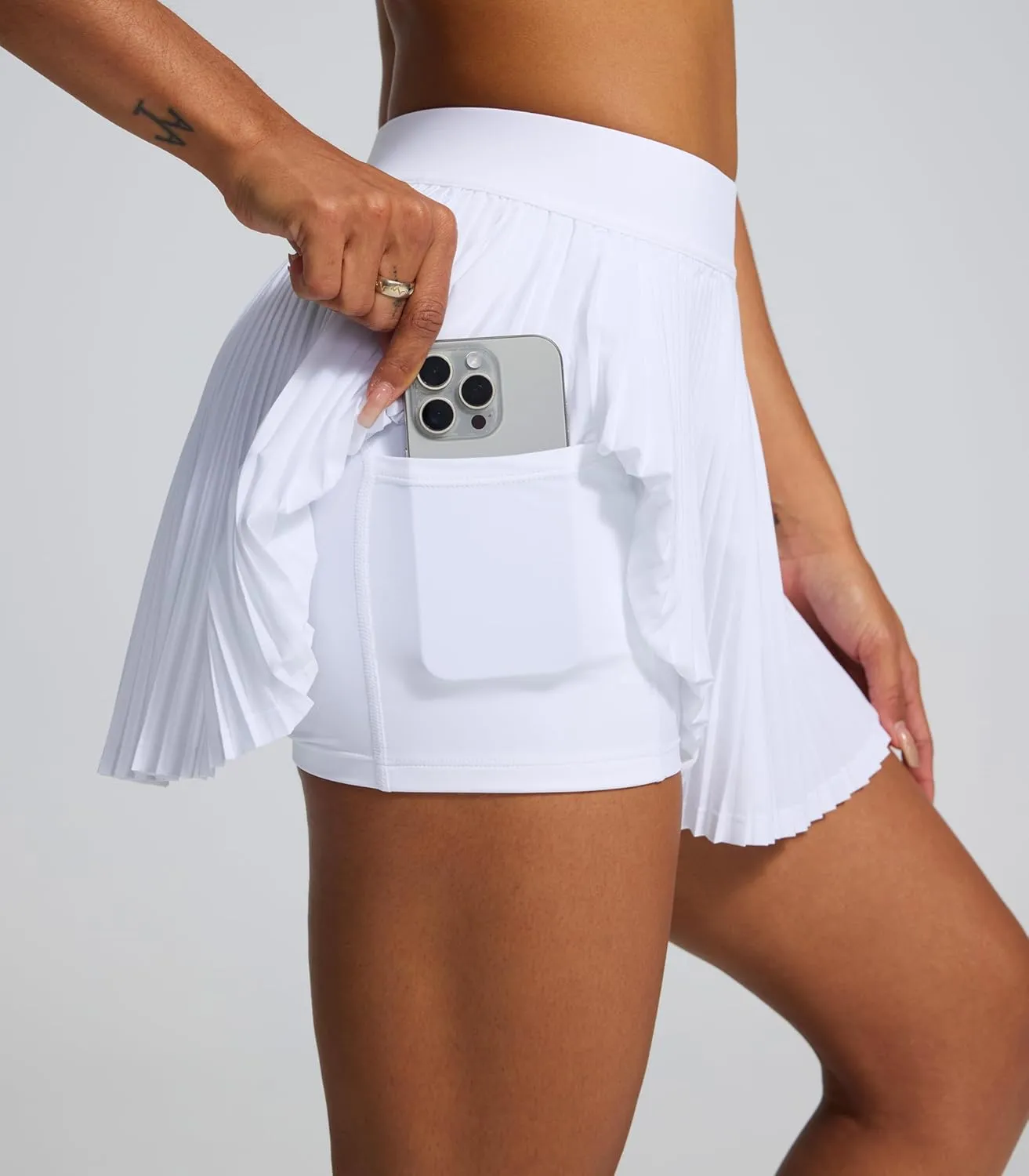 Women's Pleated Tennis Skirt with Pockets Shorts for Women High Waisted Lightweight Athletic Golf Skorts Skirts