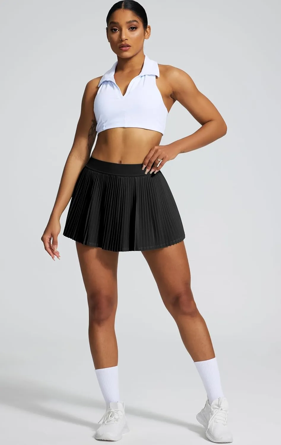 Women's Pleated Tennis Skirt with Pockets Shorts for Women High Waisted Lightweight Athletic Golf Skorts Skirts