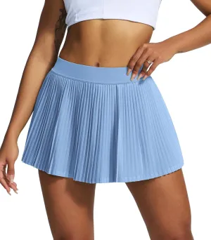Women's Pleated Tennis Skirt with Pockets Shorts for Women High Waisted Lightweight Athletic Golf Skorts Skirts