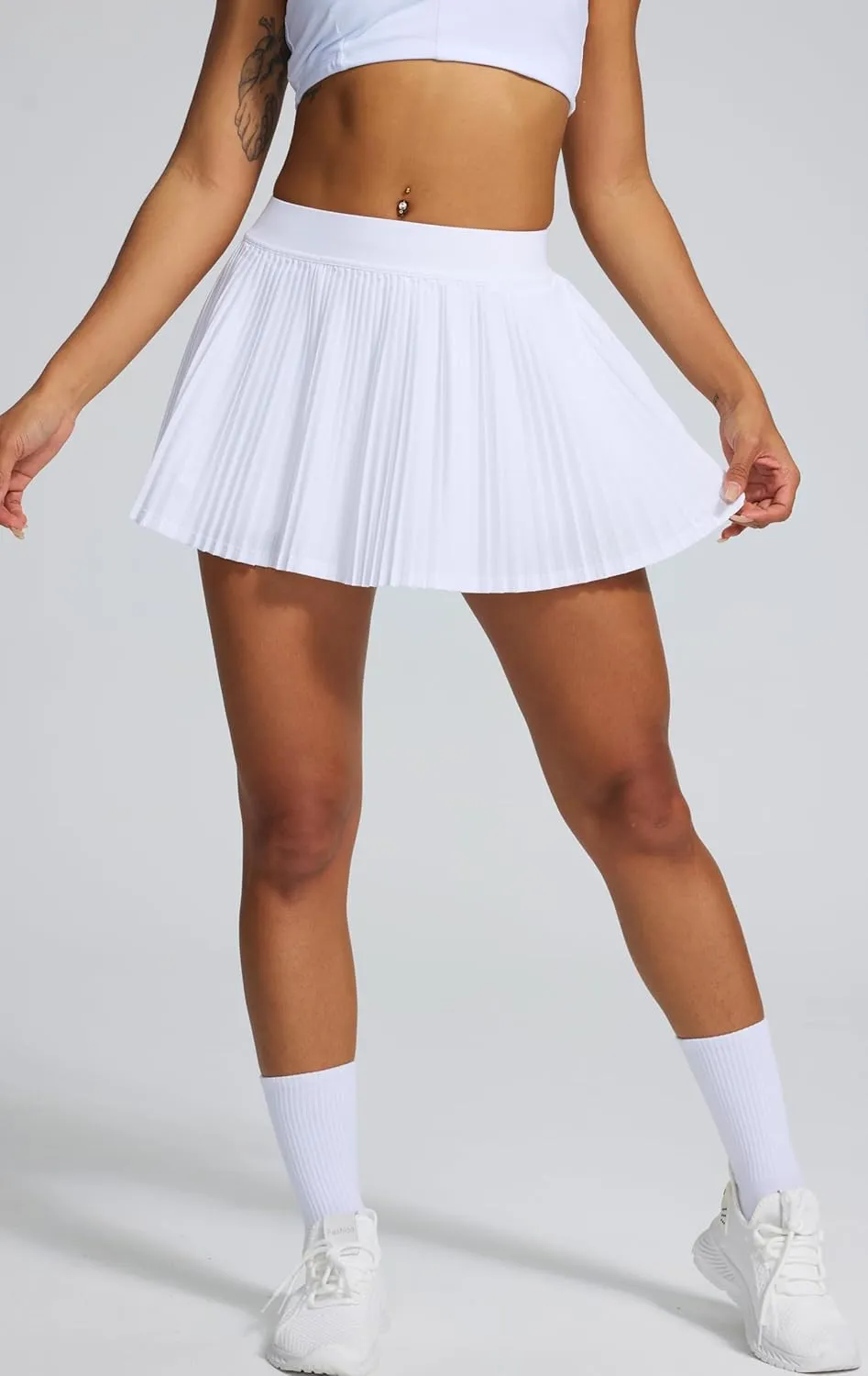 Women's Pleated Tennis Skirt with Pockets Shorts for Women High Waisted Lightweight Athletic Golf Skorts Skirts