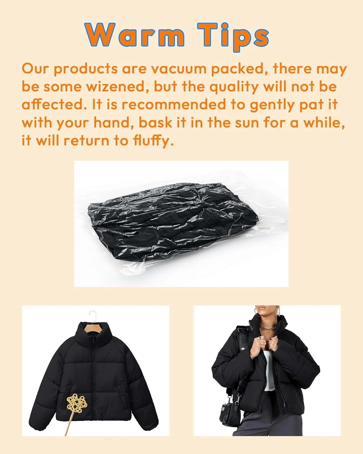 Women's Puffer Jacket Lightweight Oversized Long Sleeve Full Zipper Baggy Short Down Coats with Pockets