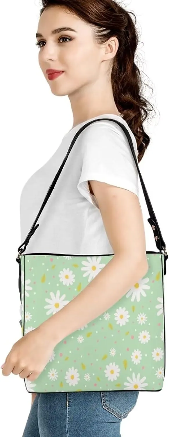 Womens Purse Tote Bags with Detachable Strap and Magnetic Snap Ladies Travel Shoulder Satchel