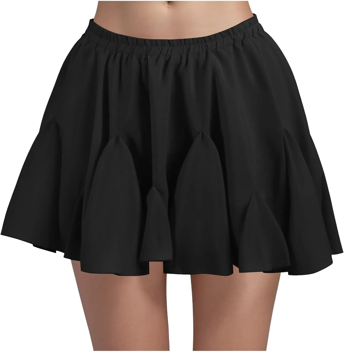 Womens Ruffle Mini Skirt Beach Vacation High Waisted 2025 Trendy Casual Summer Boho Flowy Skirts Slim Athletic