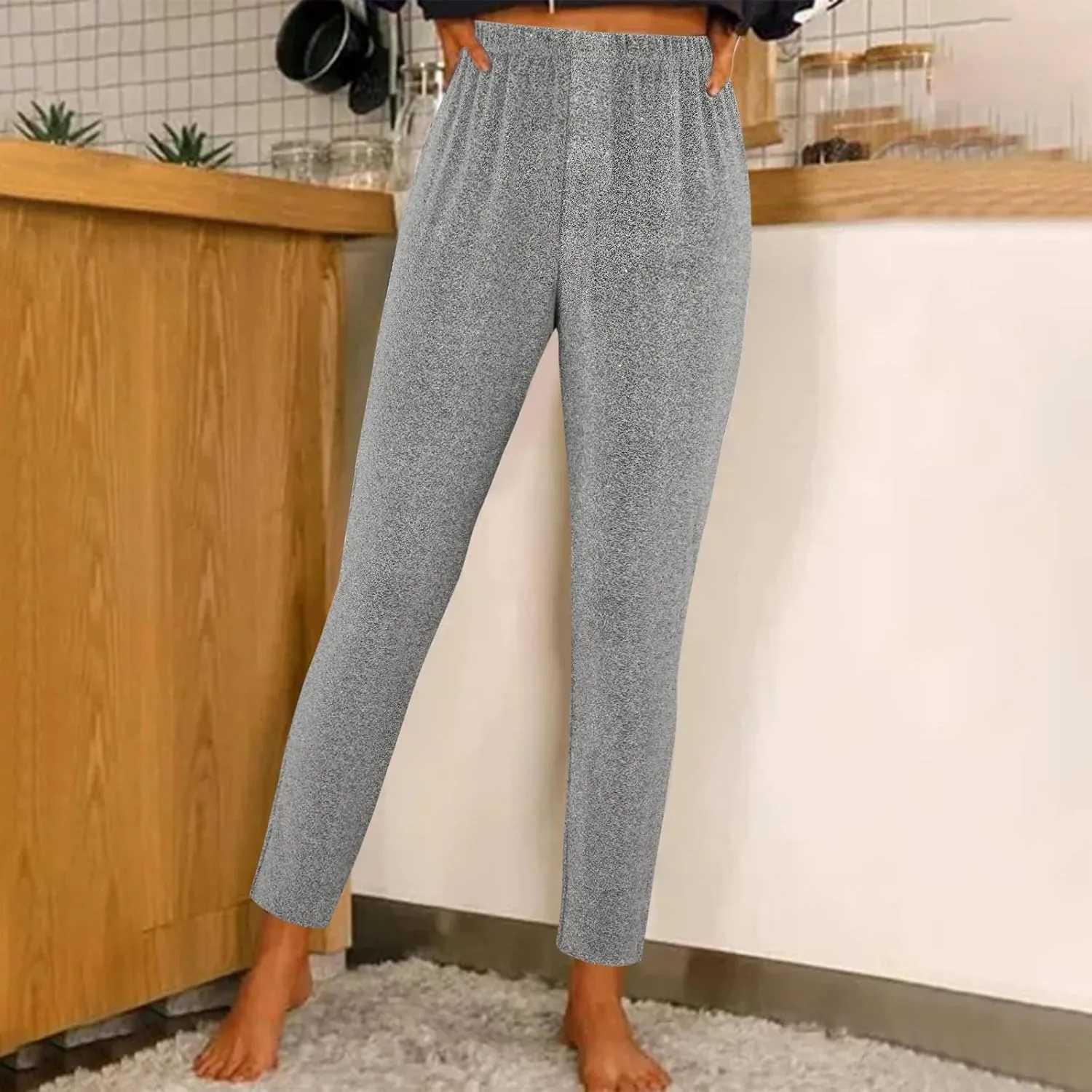 Women's Satin Pants Women's High Waisted Sequin Loose Drape Wide Leg Pants Fashion Casual Pants Clubwear Streetwear