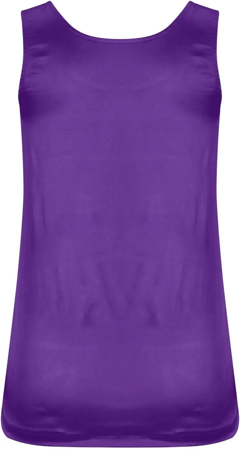 Womens Silk Satin Tank Tops V Neck Casual Solid Sexy Cami Sleeveless Camisole Blouses Summer Basic Work Vest