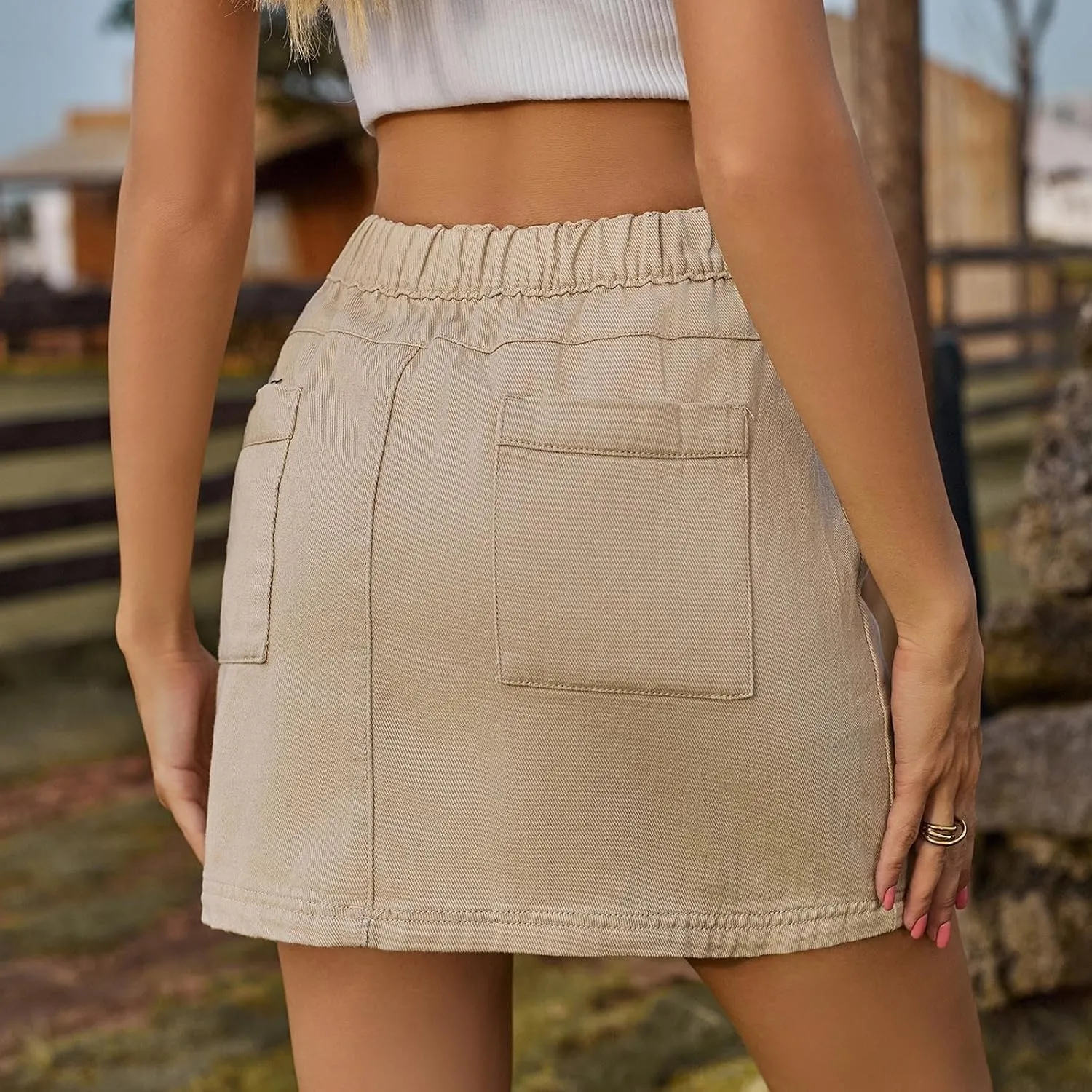 Women's Summer Casual Denim Y2K High Waist Work Skirts