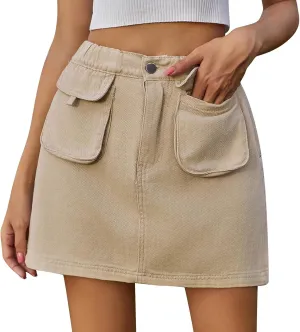 Women's Summer Casual Denim Y2K High Waist Work Skirts