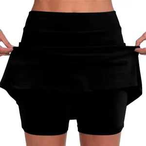 Women's Tennis Skirts Fashion Stretchy High Waist Golf Inner Shorts Sports Plus Size Solid Running Workout Athletic Skorts