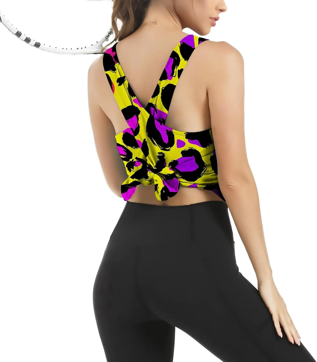 Workout Tank Tops for Women Yoga Tops Loose fit Womens Backless Sleeveless Open Back Running Muscle Tank Shirts