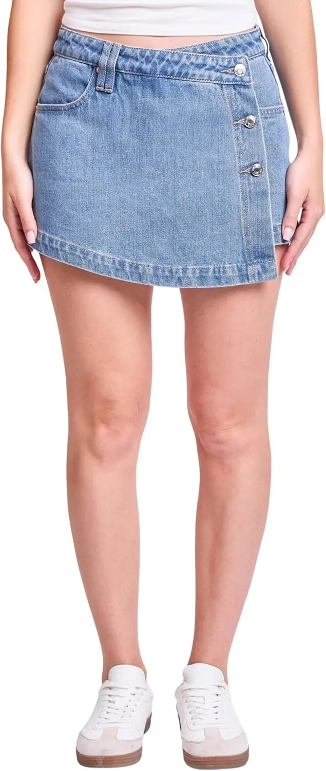 YMI Women's Denim Wrap Skort