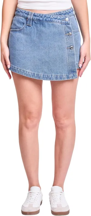 YMI Women's Denim Wrap Skort